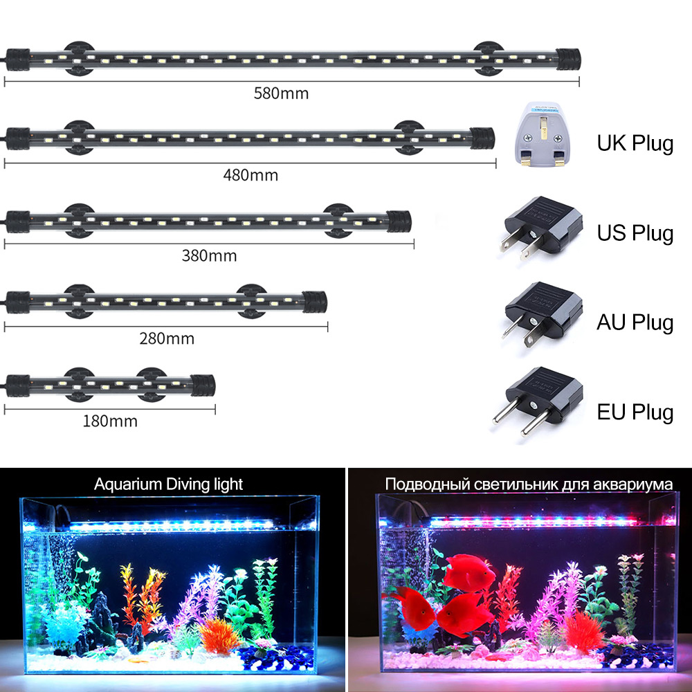 Planted Aquarium Equipment - 90-260V Aquarium Light LED Waterproof Fish