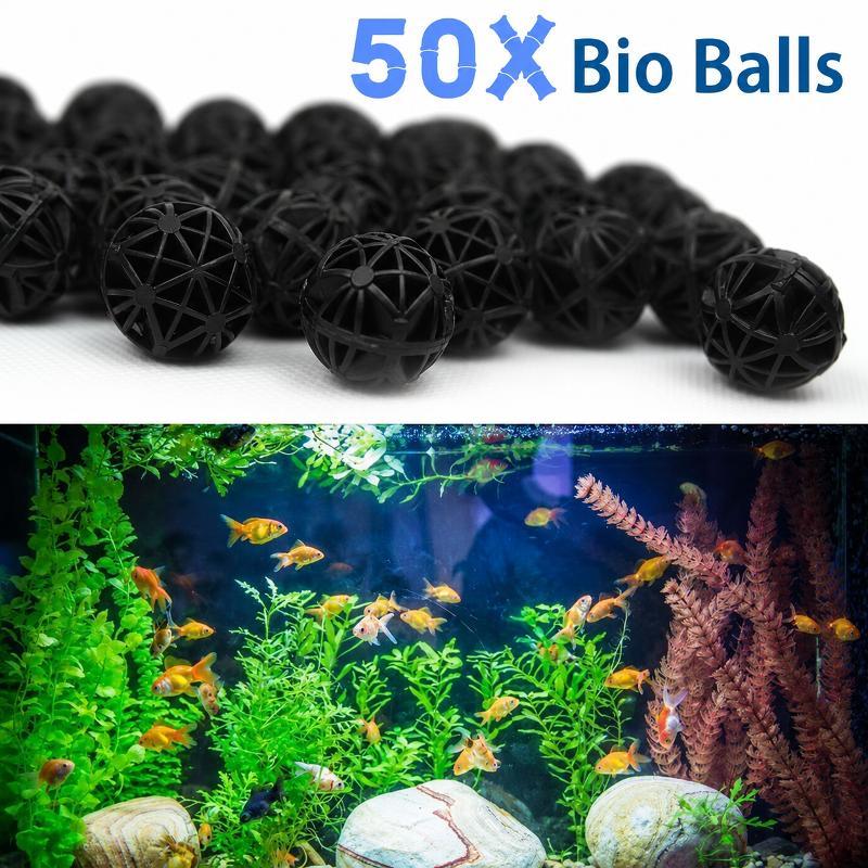 50Pcs 16mm Aquarium Bio Filter - Aquarium Planted Tank Filter review and price
