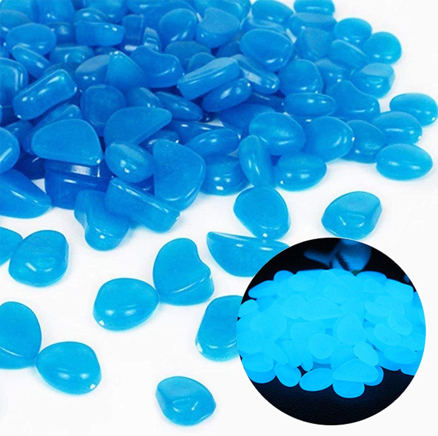Fish Tank Rocks Glow Blue Pebb - Planted Aquarium Equipment review and price